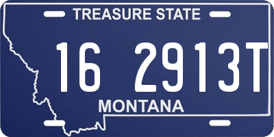 MT license plate 162913T