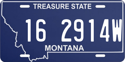 MT license plate 162914W