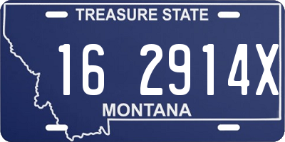 MT license plate 162914X