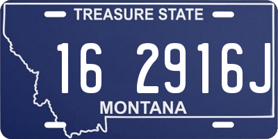 MT license plate 162916J