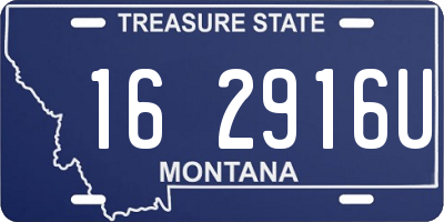 MT license plate 162916U