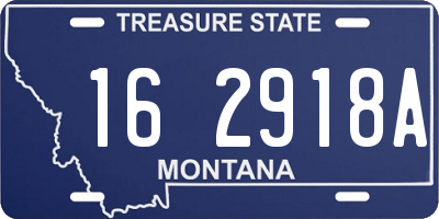 MT license plate 162918A