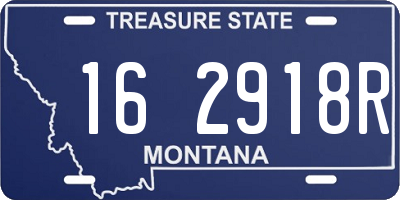 MT license plate 162918R