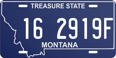 MT license plate 162919F