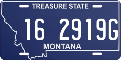 MT license plate 162919G