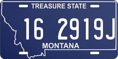 MT license plate 162919J
