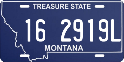 MT license plate 162919L