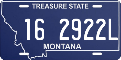 MT license plate 162922L