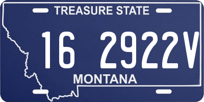 MT license plate 162922V