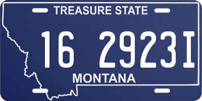 MT license plate 162923I