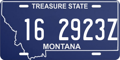 MT license plate 162923Z