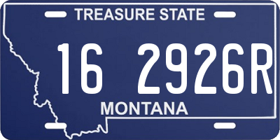 MT license plate 162926R