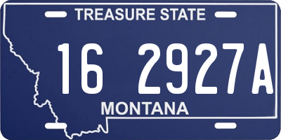 MT license plate 162927A