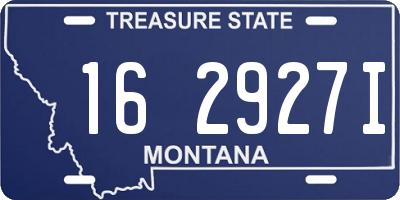 MT license plate 162927I