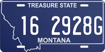 MT license plate 162928G