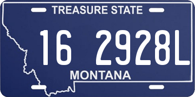 MT license plate 162928L