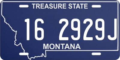 MT license plate 162929J