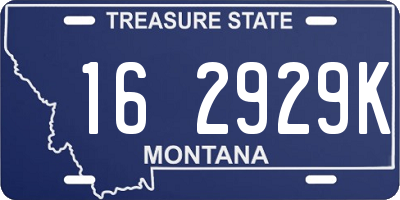 MT license plate 162929K