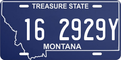 MT license plate 162929Y