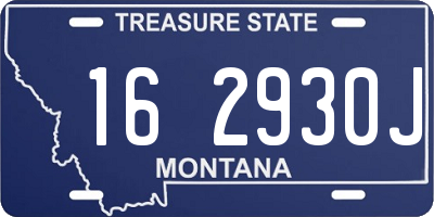 MT license plate 162930J