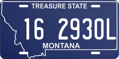MT license plate 162930L