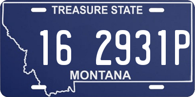 MT license plate 162931P