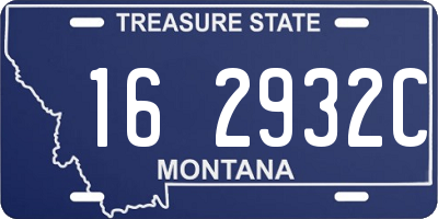 MT license plate 162932C