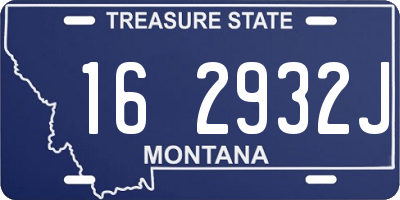 MT license plate 162932J