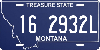 MT license plate 162932L