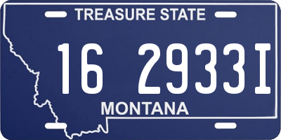 MT license plate 162933I