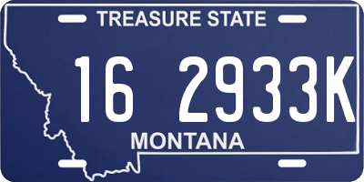 MT license plate 162933K