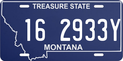 MT license plate 162933Y