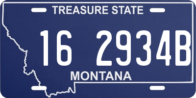 MT license plate 162934B