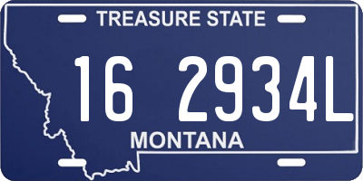 MT license plate 162934L
