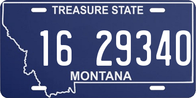 MT license plate 162934O
