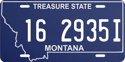 MT license plate 162935I