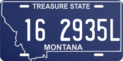MT license plate 162935L