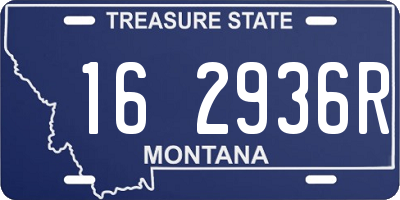 MT license plate 162936R