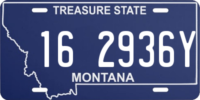 MT license plate 162936Y