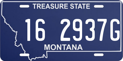 MT license plate 162937G