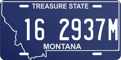 MT license plate 162937M