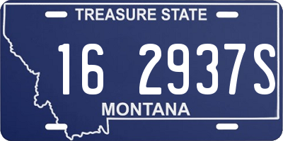 MT license plate 162937S
