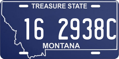 MT license plate 162938C