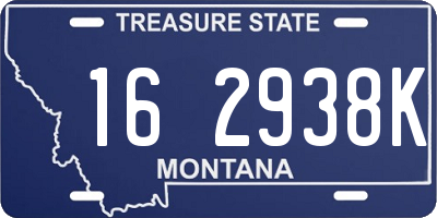 MT license plate 162938K