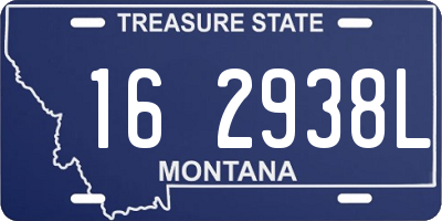MT license plate 162938L