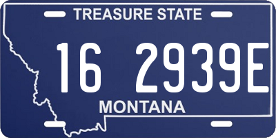 MT license plate 162939E