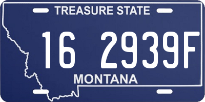 MT license plate 162939F
