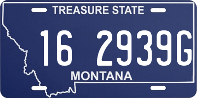 MT license plate 162939G