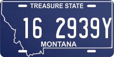 MT license plate 162939Y
