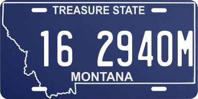 MT license plate 162940M